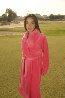 The Cloud Robe In Hot Pink